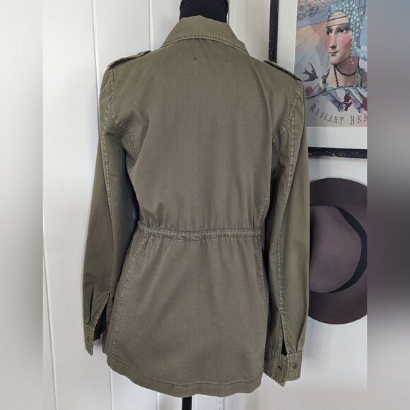 Lily Aldridge For Velvet Utility Preppy Cozy Military Rock Glam Layer Jacket XS - Picture 9 of 13